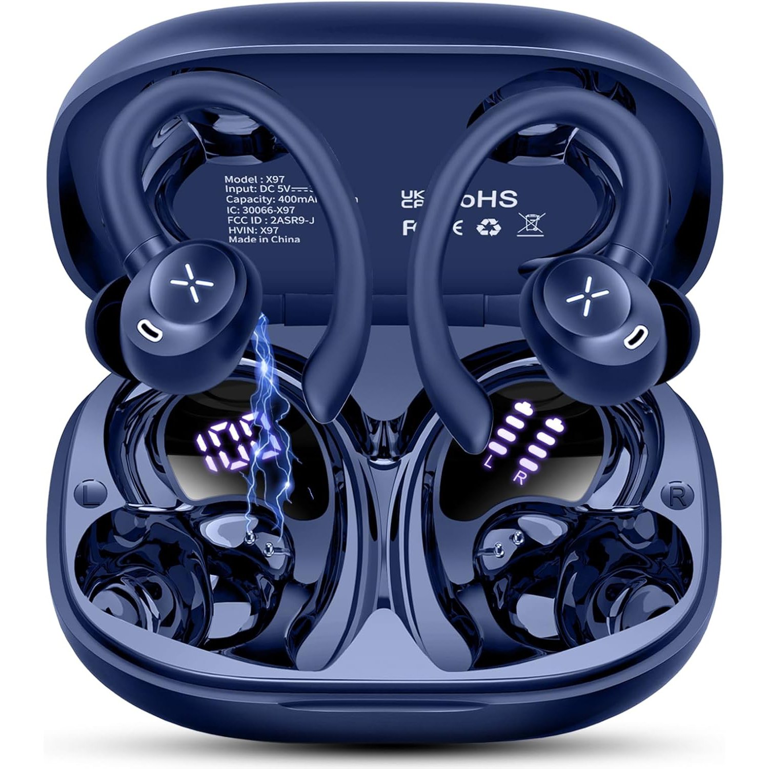 Cillso Sports Wireless Earbuds X97 (Blue)